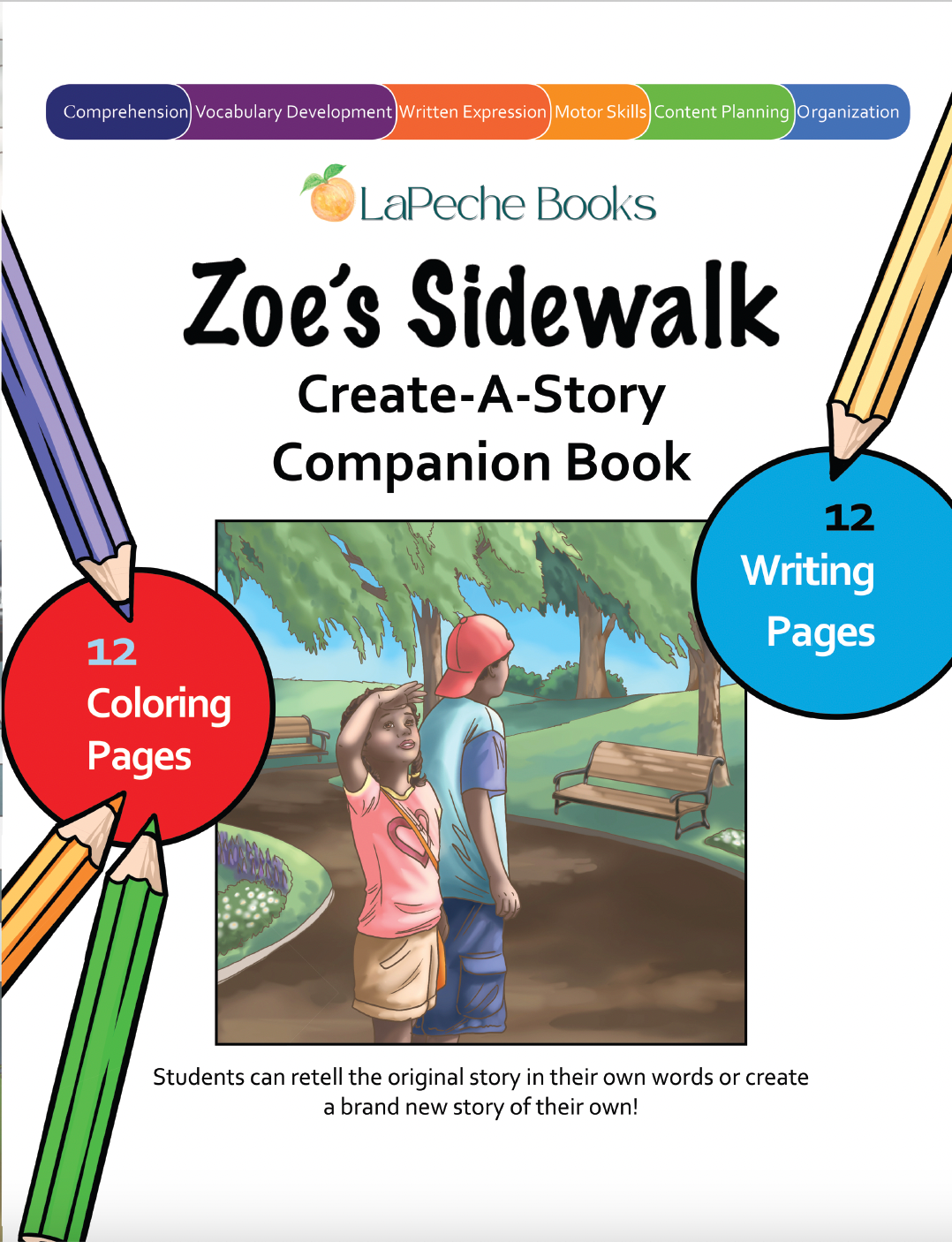 New for Summer! Zoe's Sidewalk Activity Create-A-Story Workbook