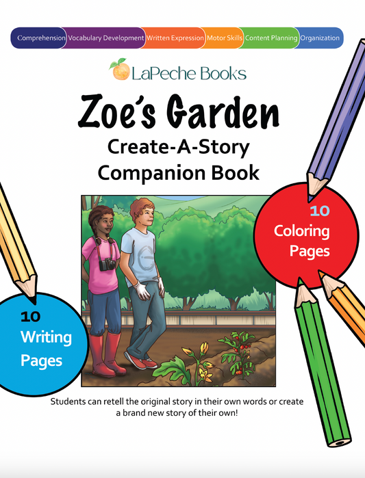 New for Summer! Zoe's Garden - Create-A-Story Workbook